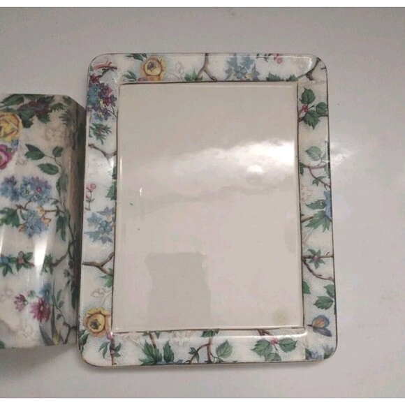 Royal Tudor Ware Barker Bros England Covered Butter Dish Bluebirds & Flowers - Picture 6 of 12